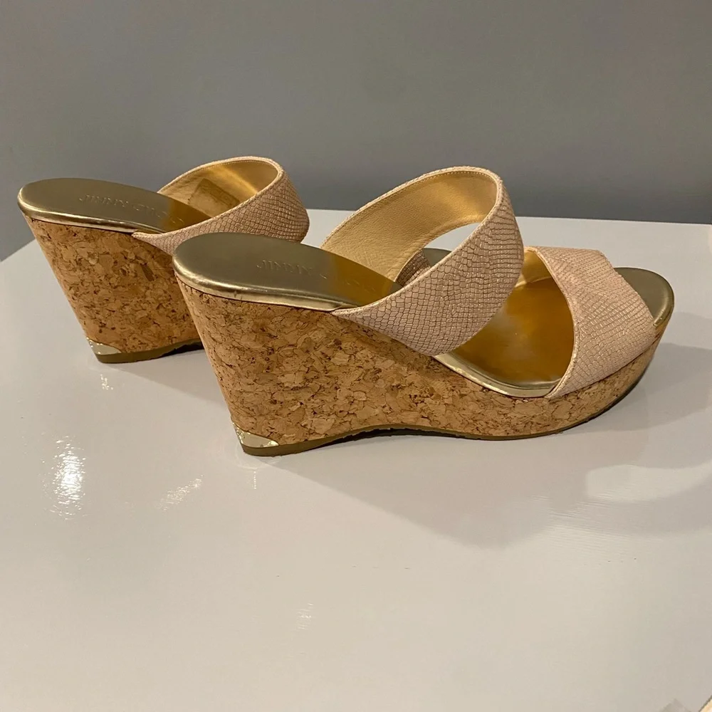 SUMMER CLEARANCE  Jimmy Choo leather espadrille sandals
